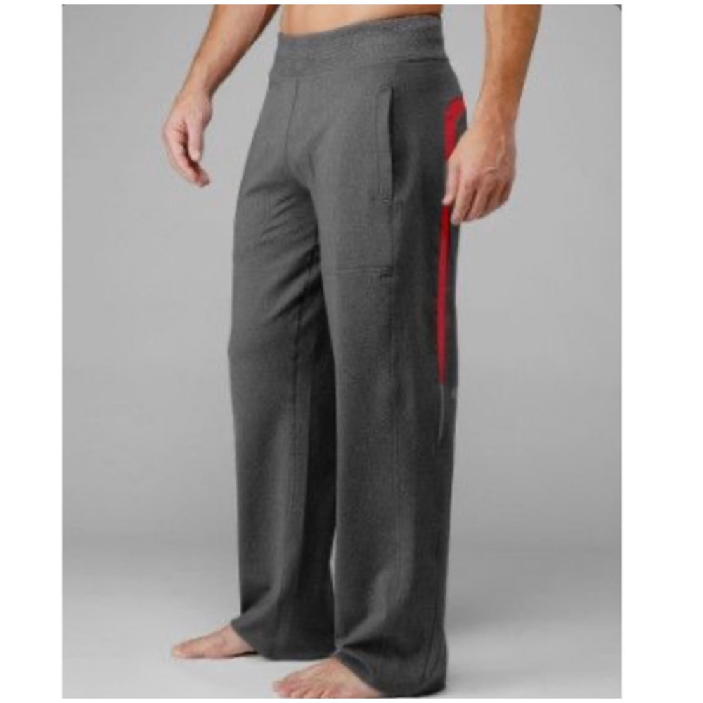 Lululemon Charcoal Gray Red Luon Smash Pants